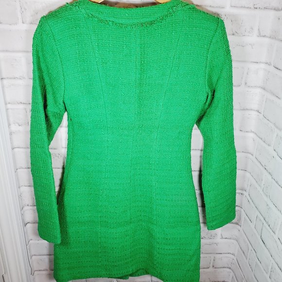 ZARA NEW WOMAN TEXTURED WEAVE DRESS GREEN REF: 4661/325 SMALL - Picture 5 of 5